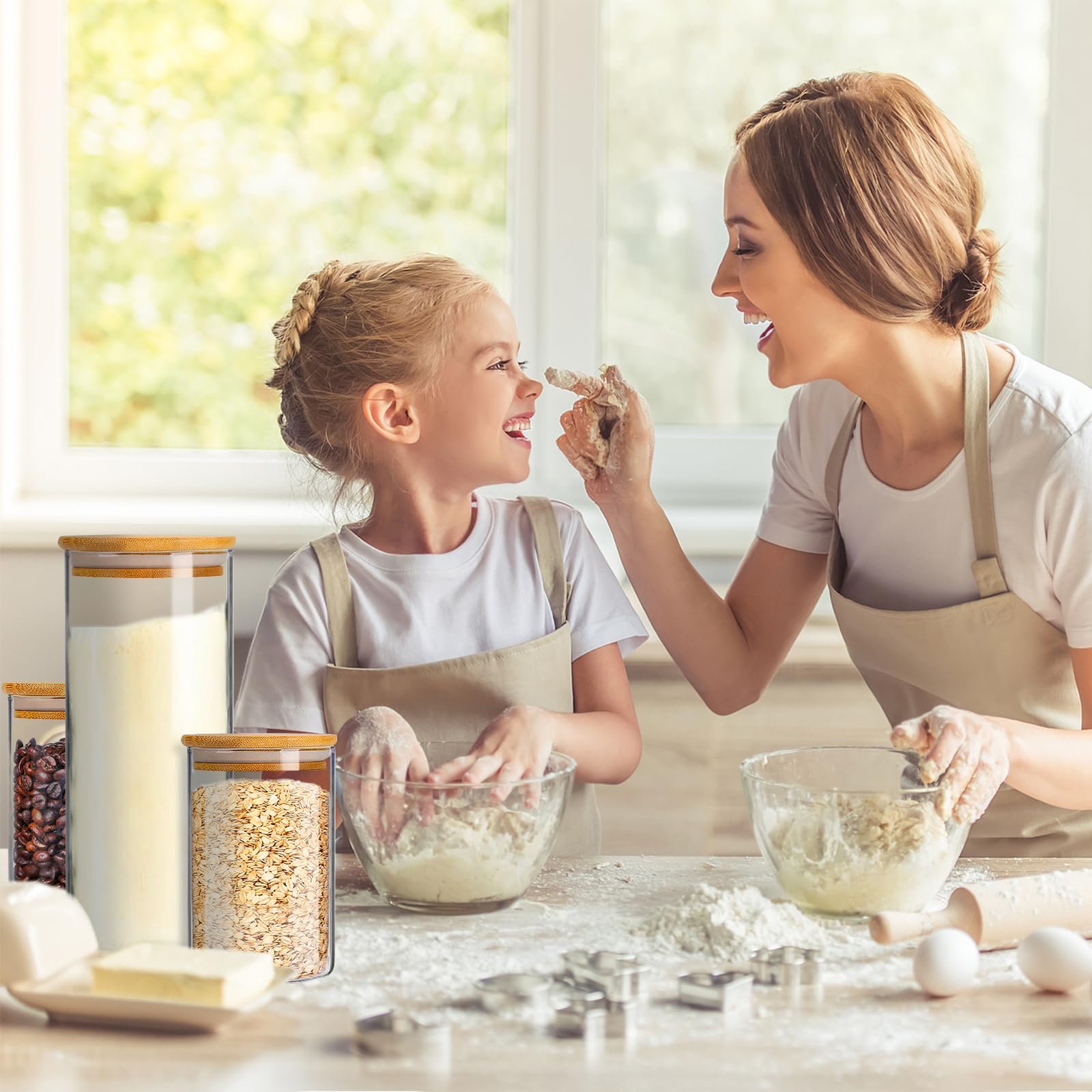 ANVOSCI frascos para pasta, harinas y dulces, ideales también para baño.