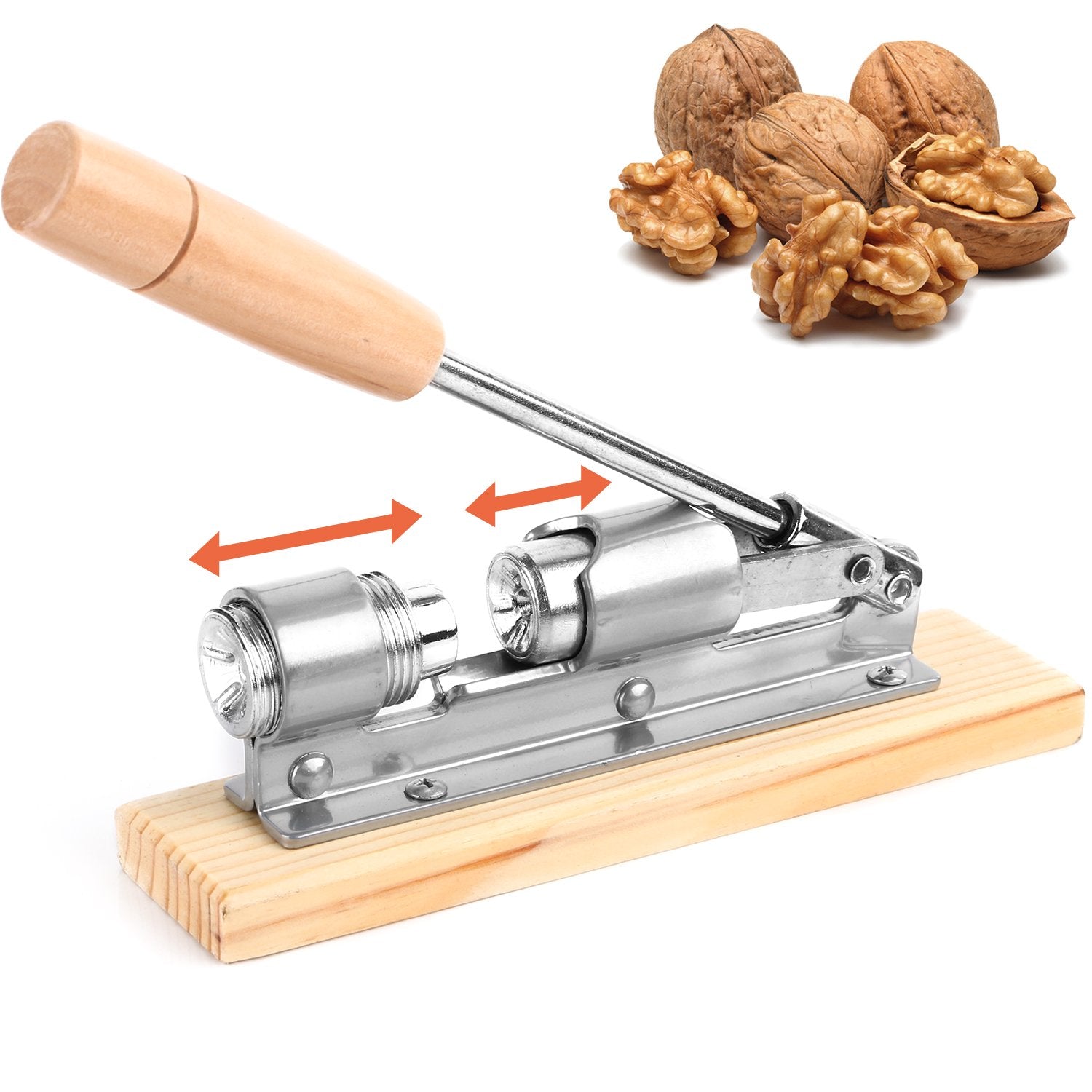Anwenk abrel-nueces en acción para tamaños variados.