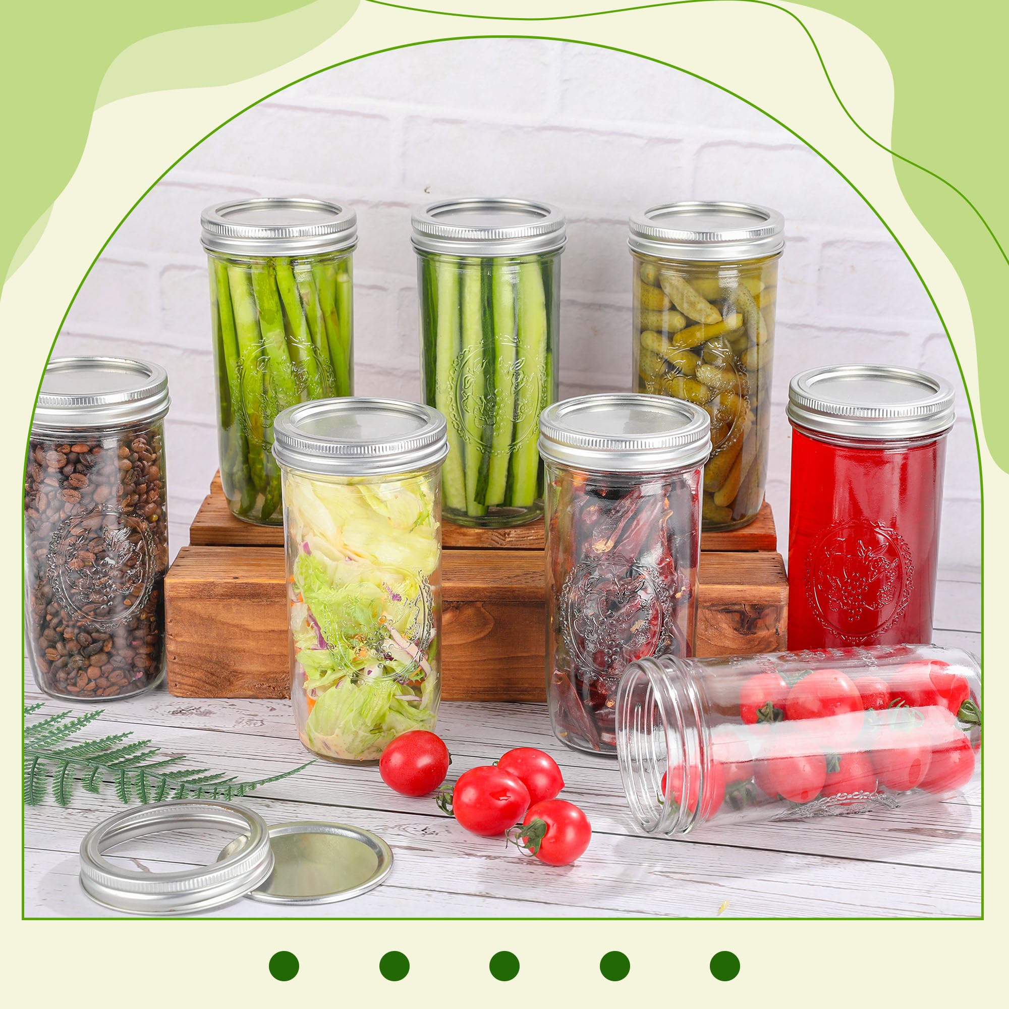 Uso para fermentación y encurtidos con tarros Anwoi