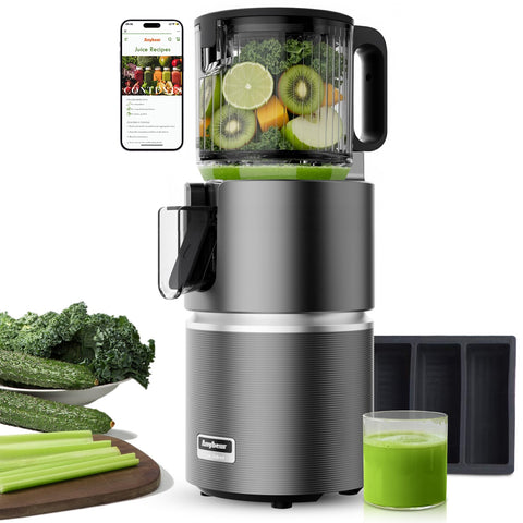 Anybear prensado en frío con boca amplia para frutas enteras.