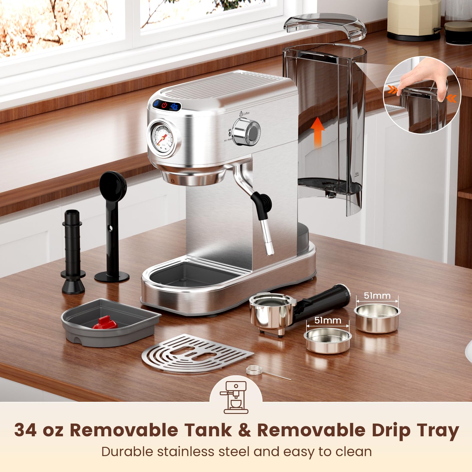 ANYCOLD diseño compacto en acero inoxidable para cocinas pequeñas