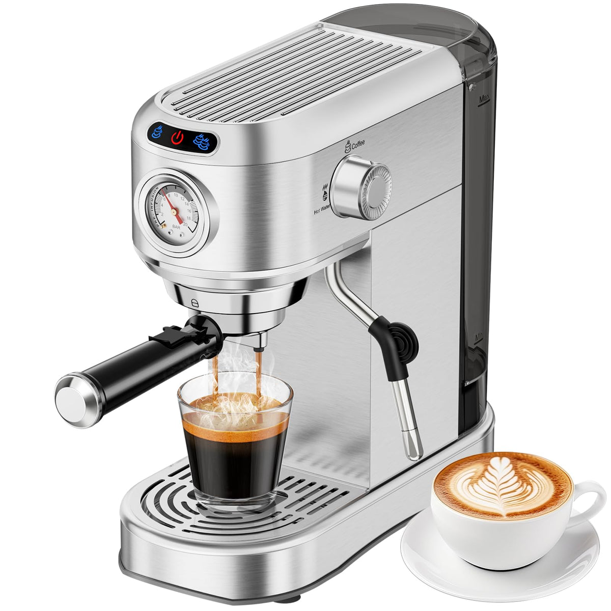 ANYCOLD máquina espresso 20 bar genera crema rica en casa