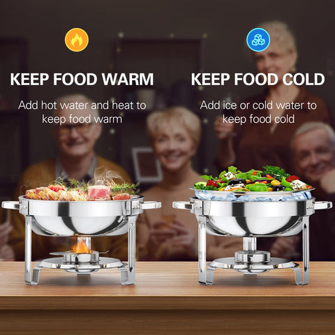 Anycoo fuente calentadora de buffet con tapa cerrada, ideal para servir en eventos