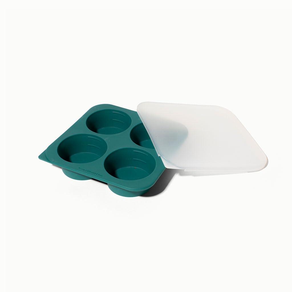 Anyday bandeja de silicona para congelar, porciones de 1/2 taza, fácil almacenamiento.
