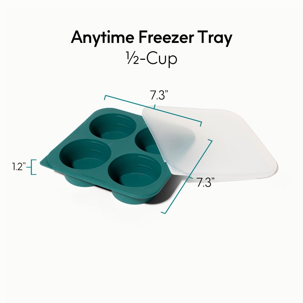Anyday moldes de silicona con tapa, diseño seguro sin plástico.