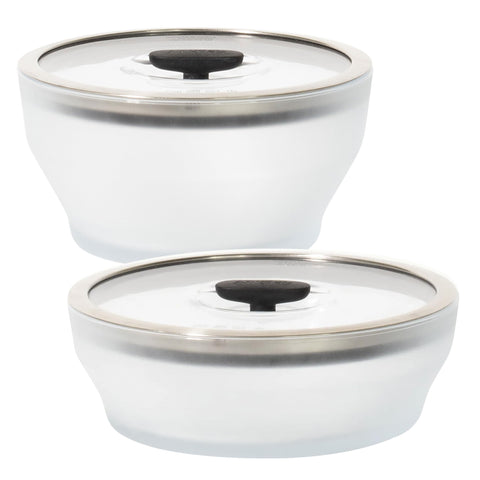 Anyday recipiente de vidrio alto para microondas, ideal para recalentar comidas de forma uniforme