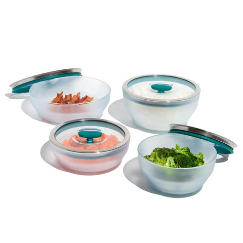 Anyday tapas de vidrio con ventilación controlan vapor para comidas calientes