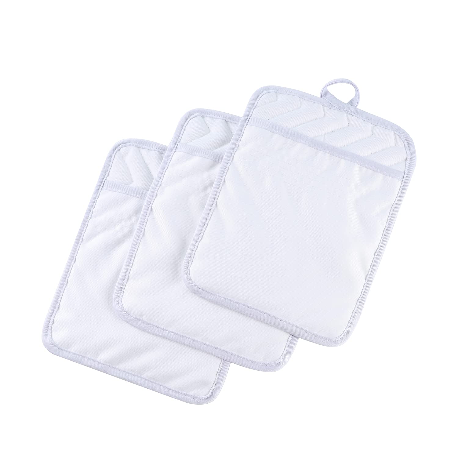 Manoplas de horno Anyi, vista frontal, agarre firme para retirar platos calientes.