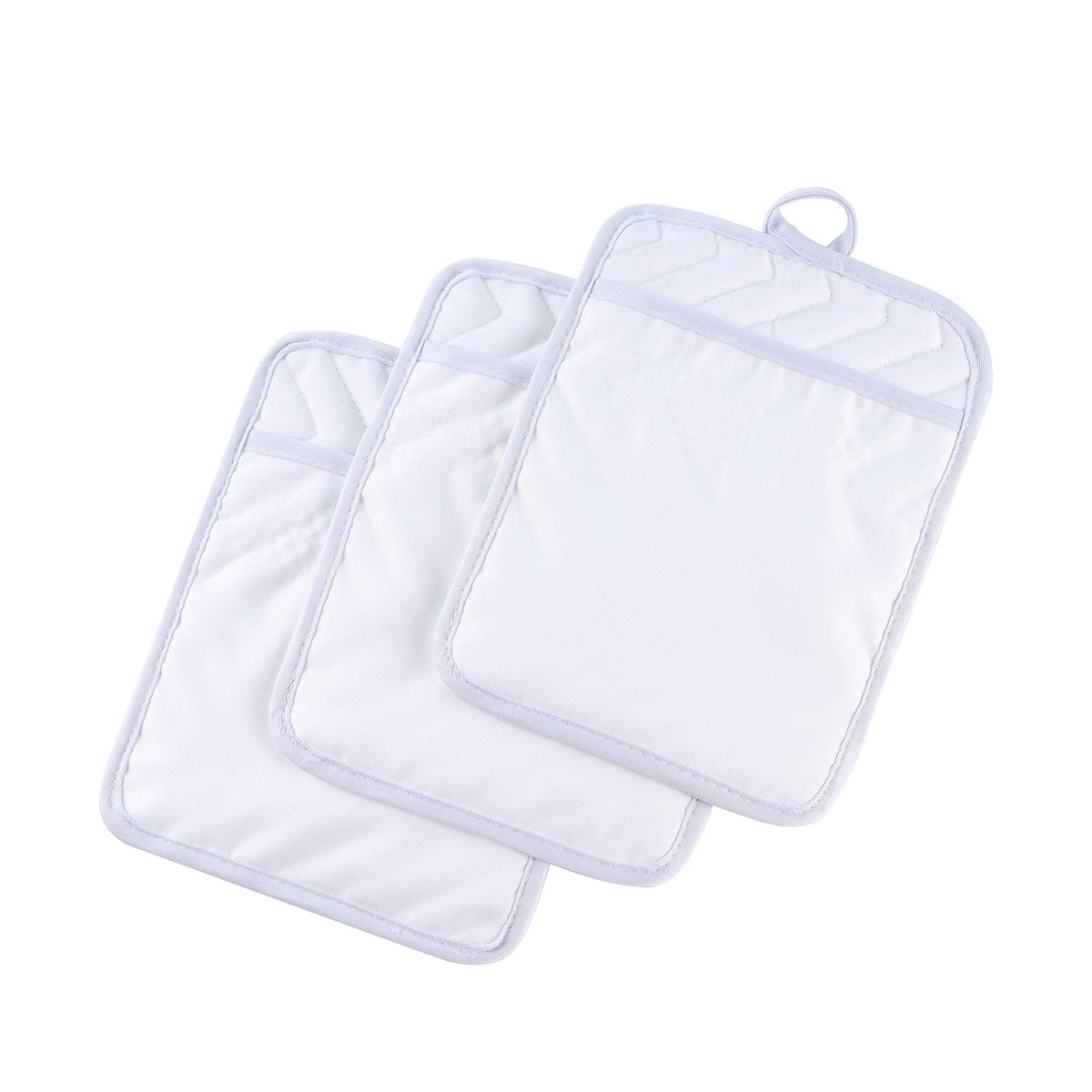 Manoplas de horno Anyi, vista frontal, agarre firme para retirar platos calientes.