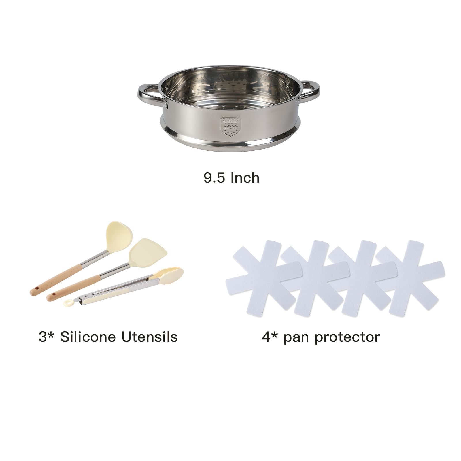 Anymark vaporera 4.3 qt con tapa transparente para vigilar el cocinado al vapor.