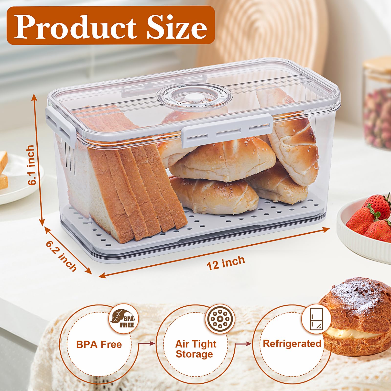 ANYPROLUS Caja pan dial-fecha para seguimiento del almacenamiento.