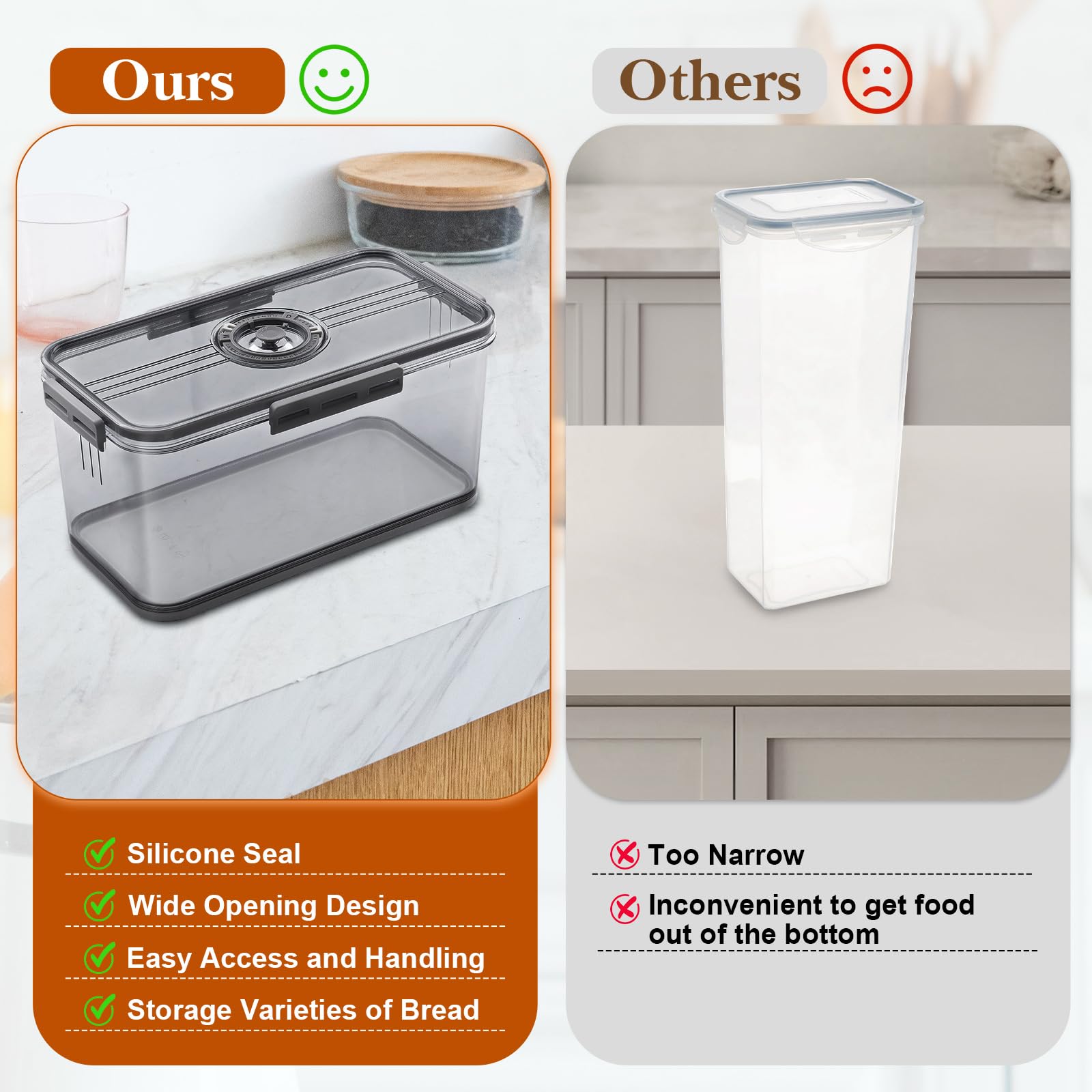 ANYPROLUS Panera multiuso para pan, frutas o granos en la cocina