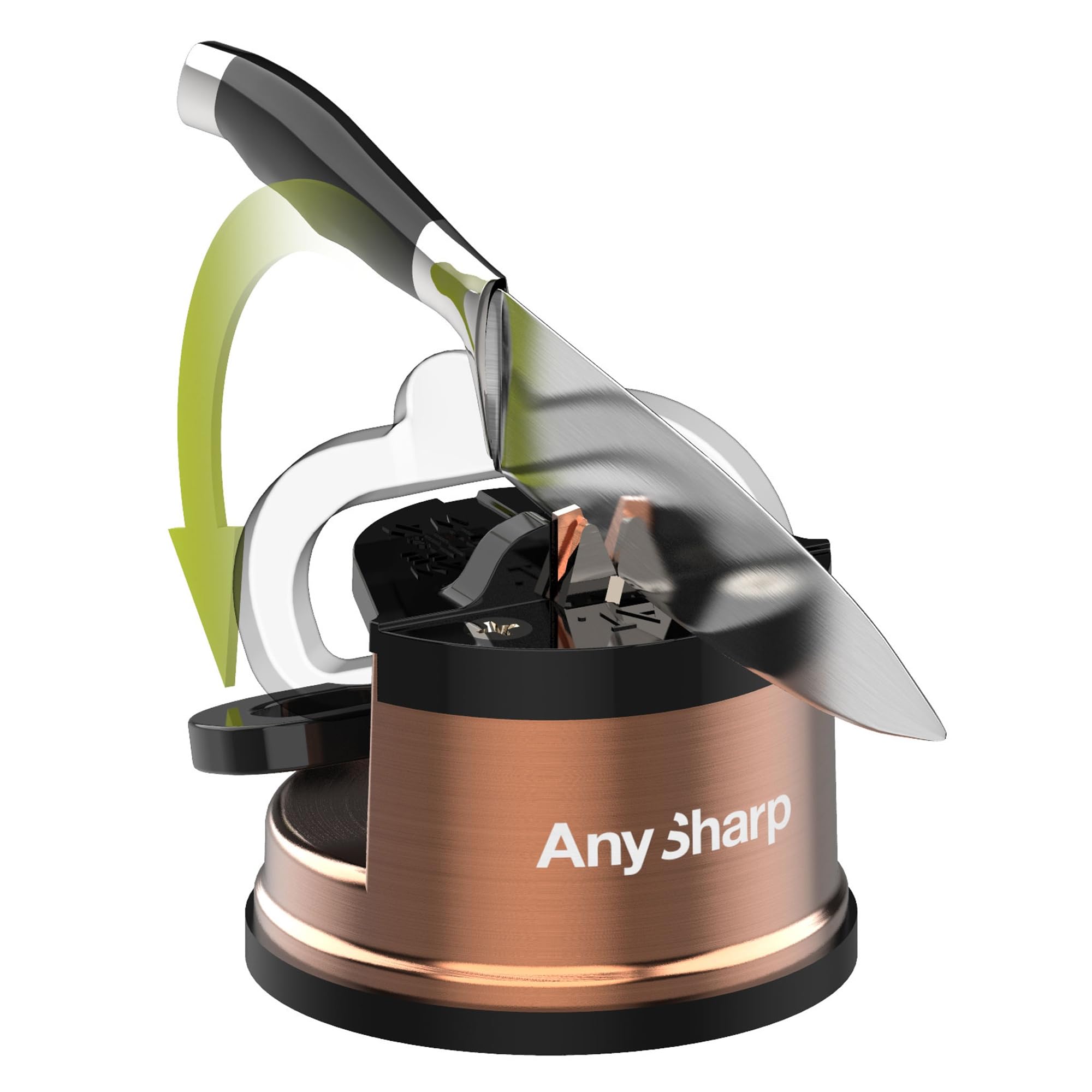 AnySharp Chef: ángulo predefinido de 20 grados para cuchillos de cocinero.