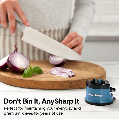 AnySharp Ediciones: base estable minimiza movimientos durante el afilado