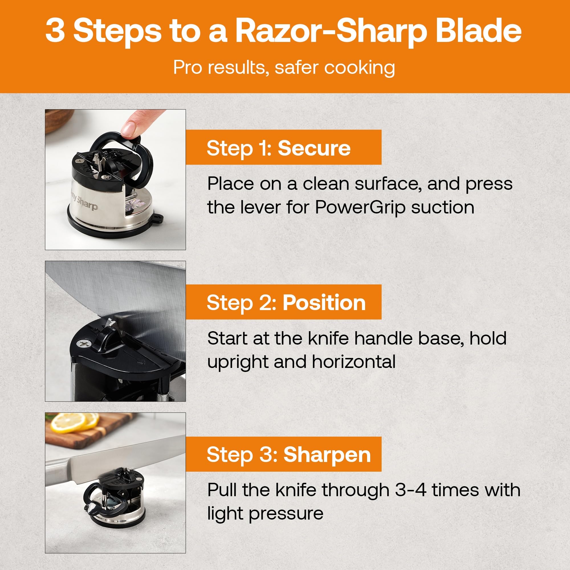 AnySharp Pro Metal: uso-domestico-hogar ideal para cocina diaria