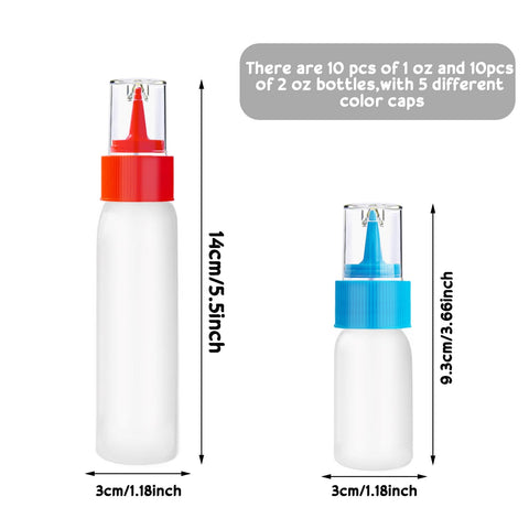 Anyumocz botellas escritura 2oz: flujo estable para glaseado.