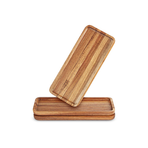 Anyvape bandejas de acacia para servir, conjunto de 3, ideal para aperitivos.