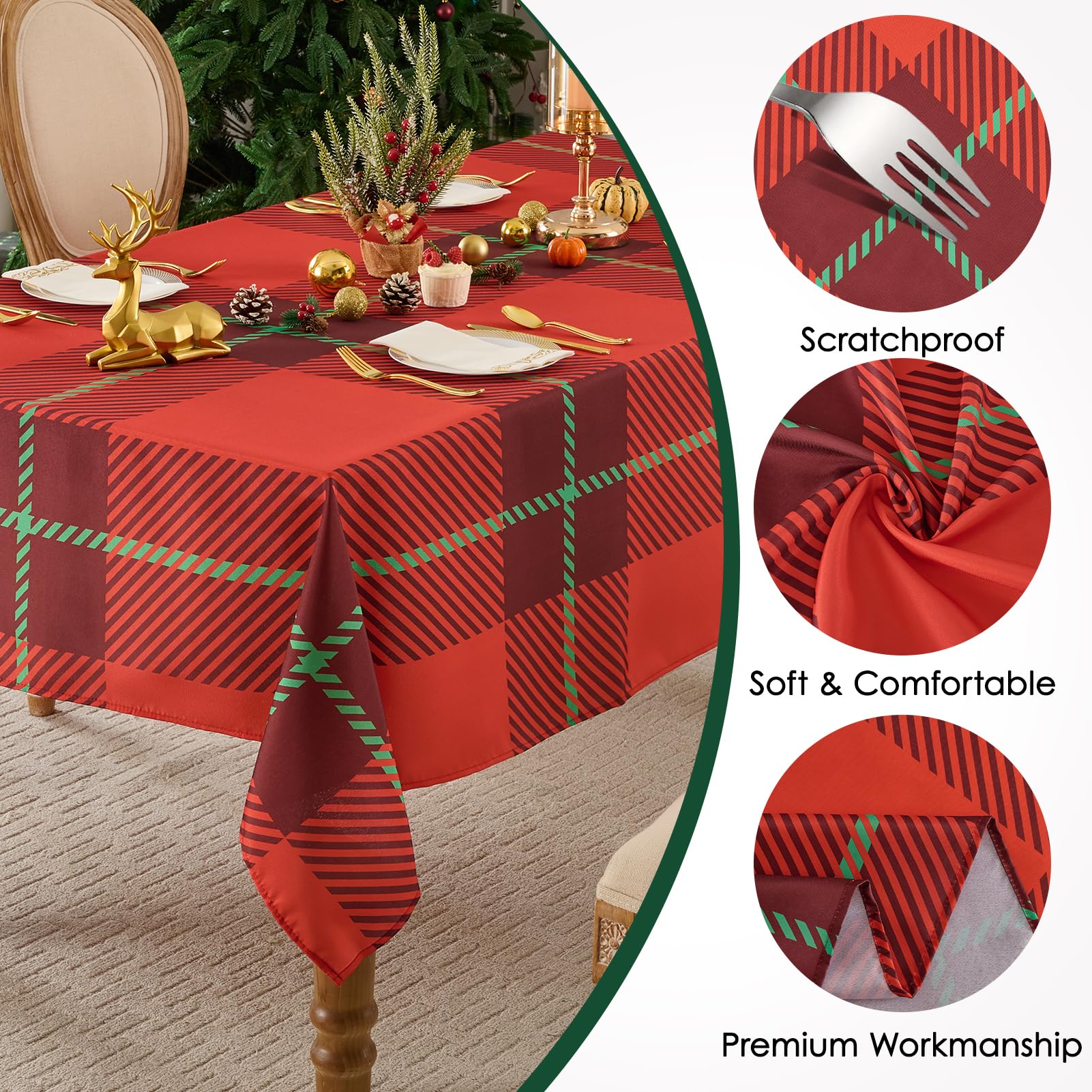 Mantel Aocoz textura suave y caída natural para una mesa elegante.