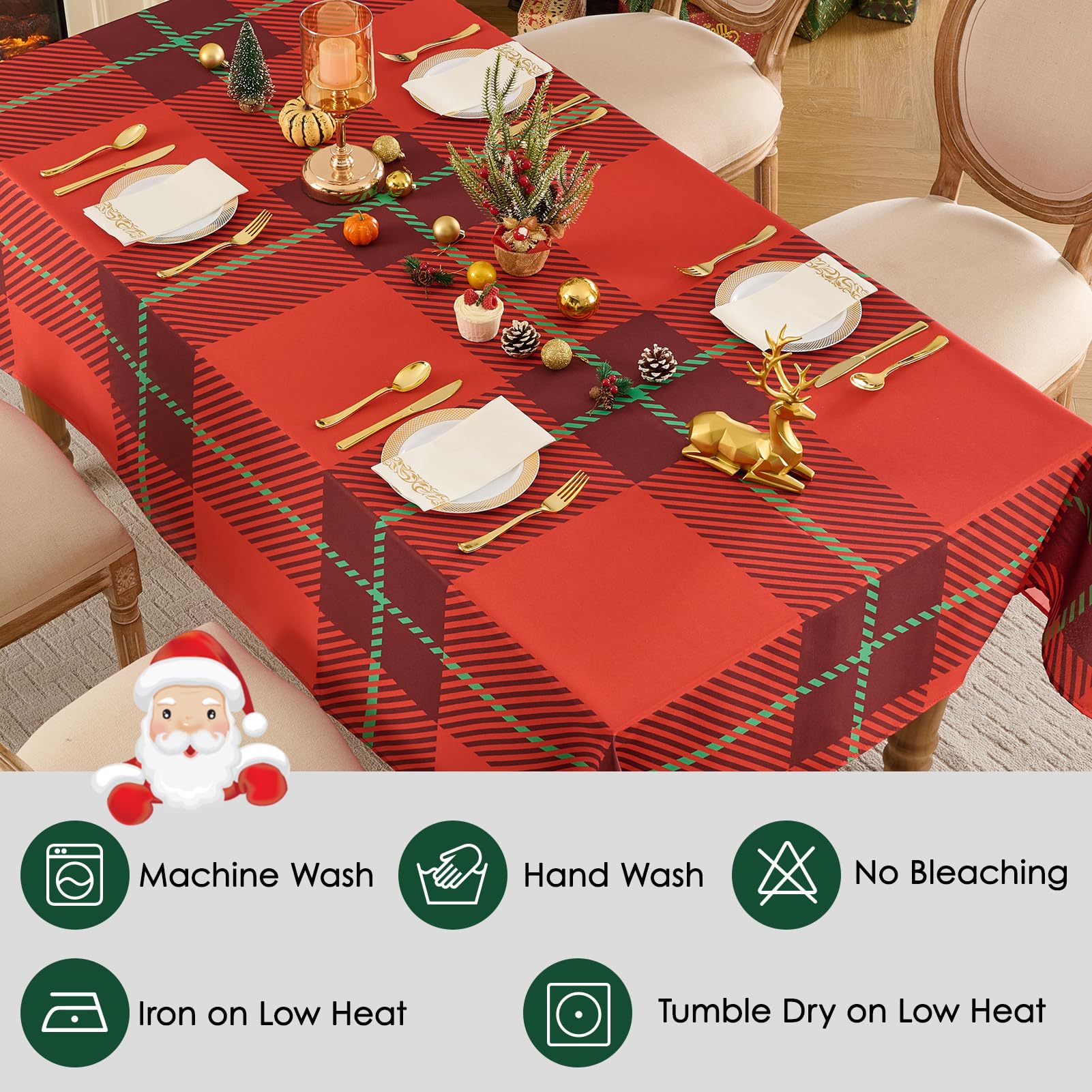 Mantel Aocoz uso decorativo para fiestas navideñas y ambientación festiva.