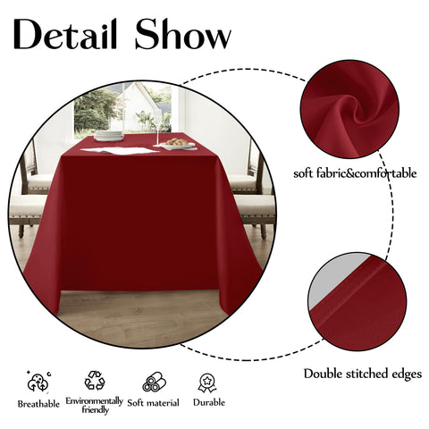 Textura suave y caída natural con mantel Aocoz para mesa decorativa.