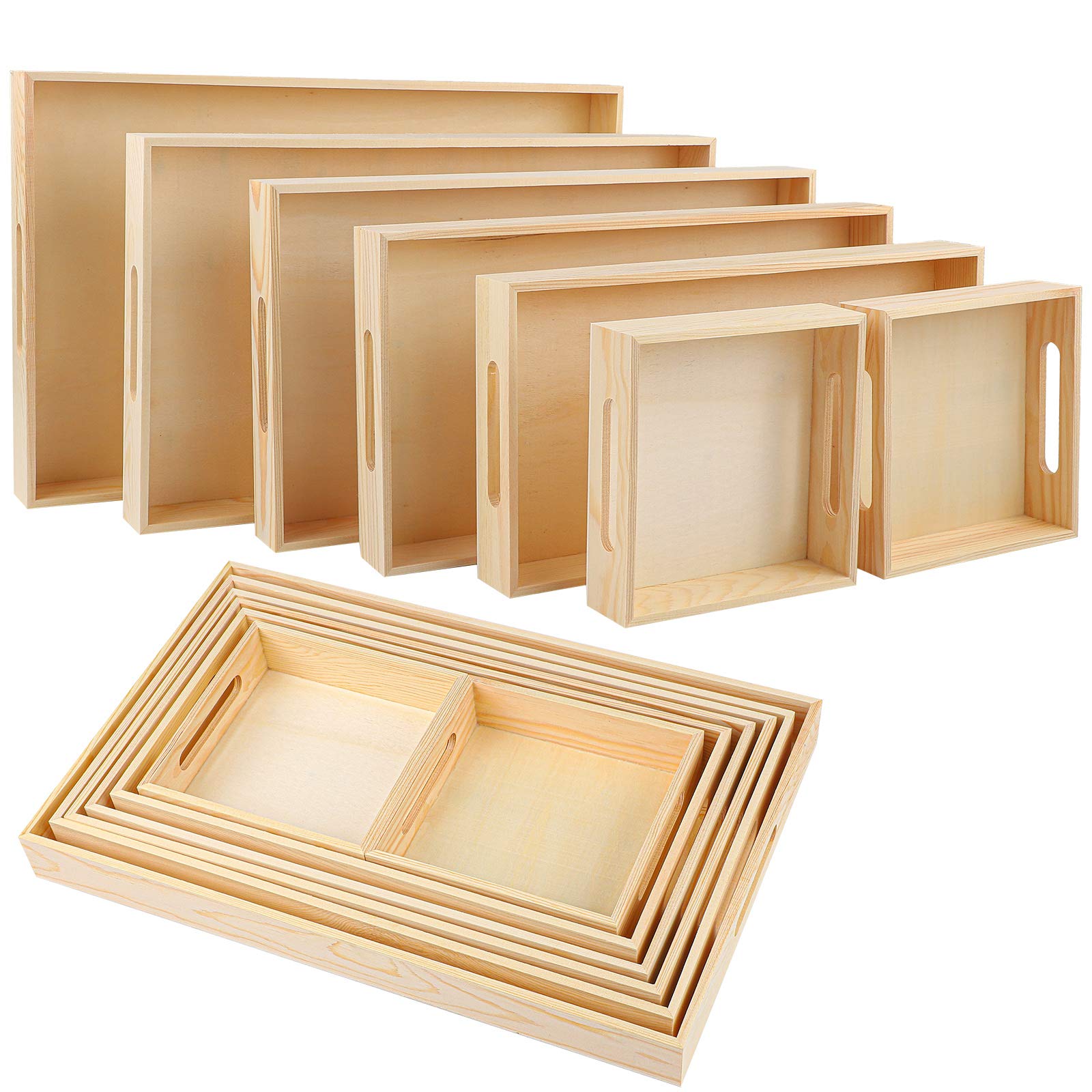 Bandejas de madera Aodaer rectangulares para servir aperitivos con estilo.