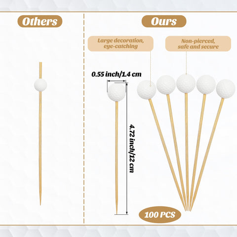 Bolas blancas de golf para decorar palillos de Aodaer.