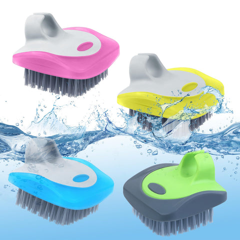 Cepillo Aodaer mini de 6 cm en azul para agarre cómodo y almacenamiento fácil.