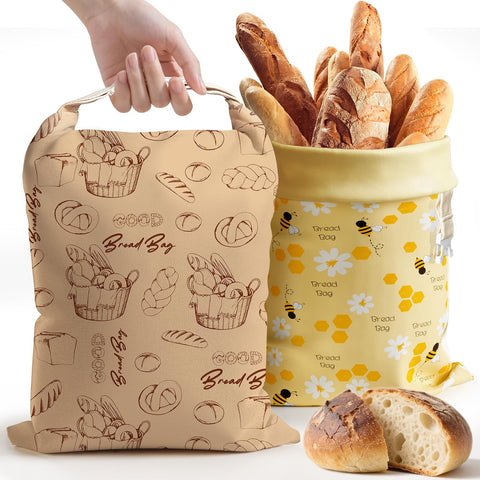 Bolsas Aofmee para pan con cera de abejas conservan la frescura.