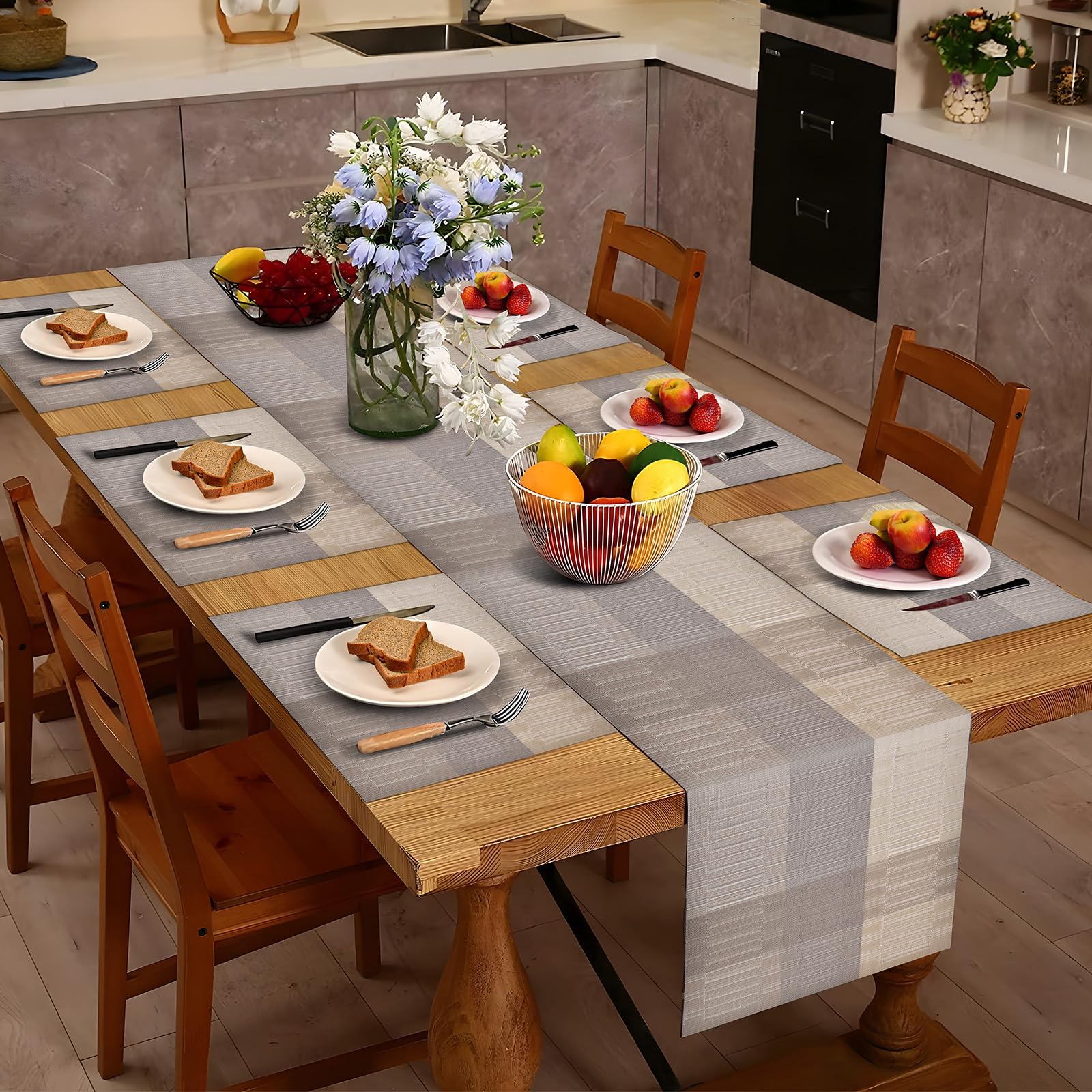 Aofmee corredor de mesa dorado vinil, añade estilo manteniendo la mesa protegida.