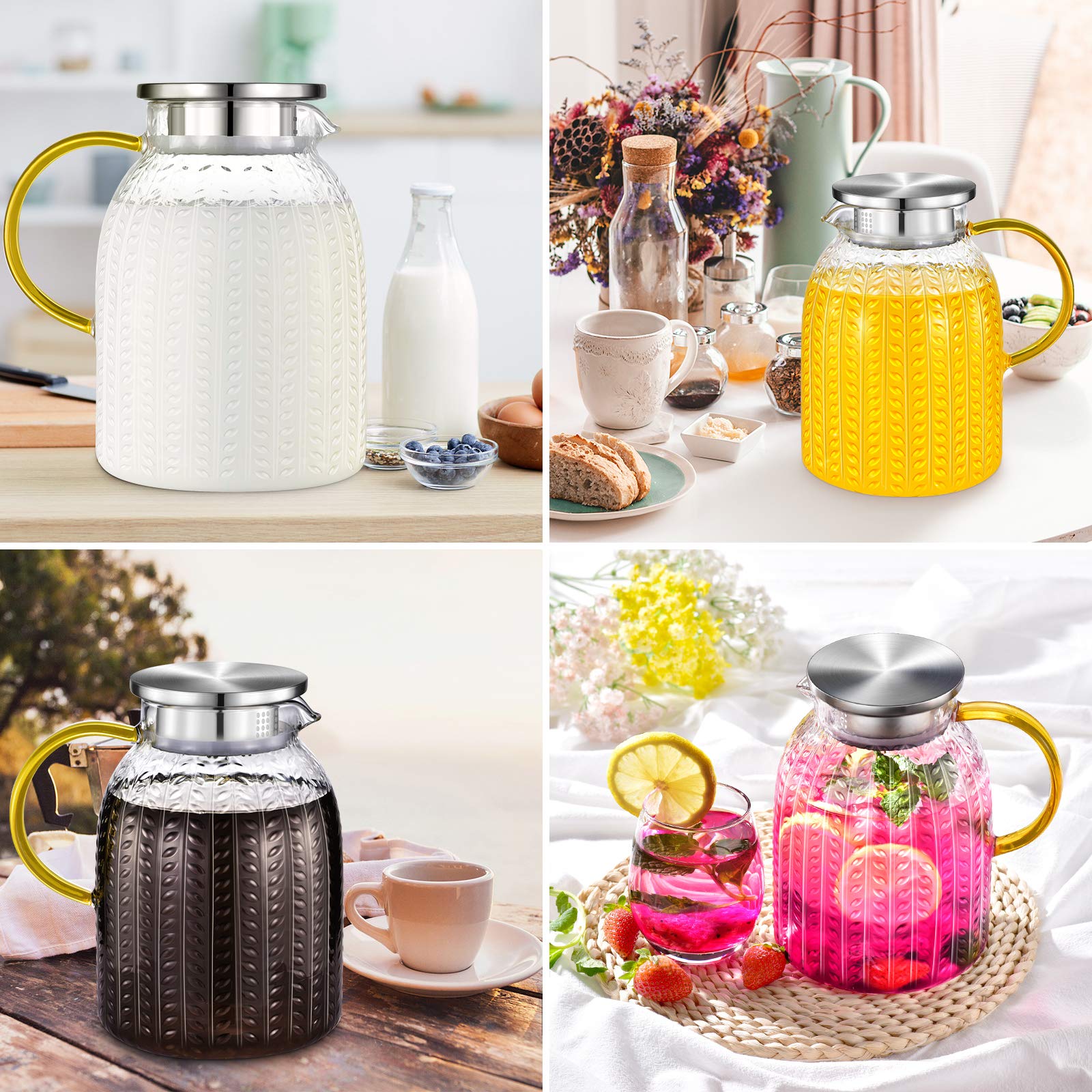 Jarra Aofmee 60oz uso versátil para bebidas como agua y jugos