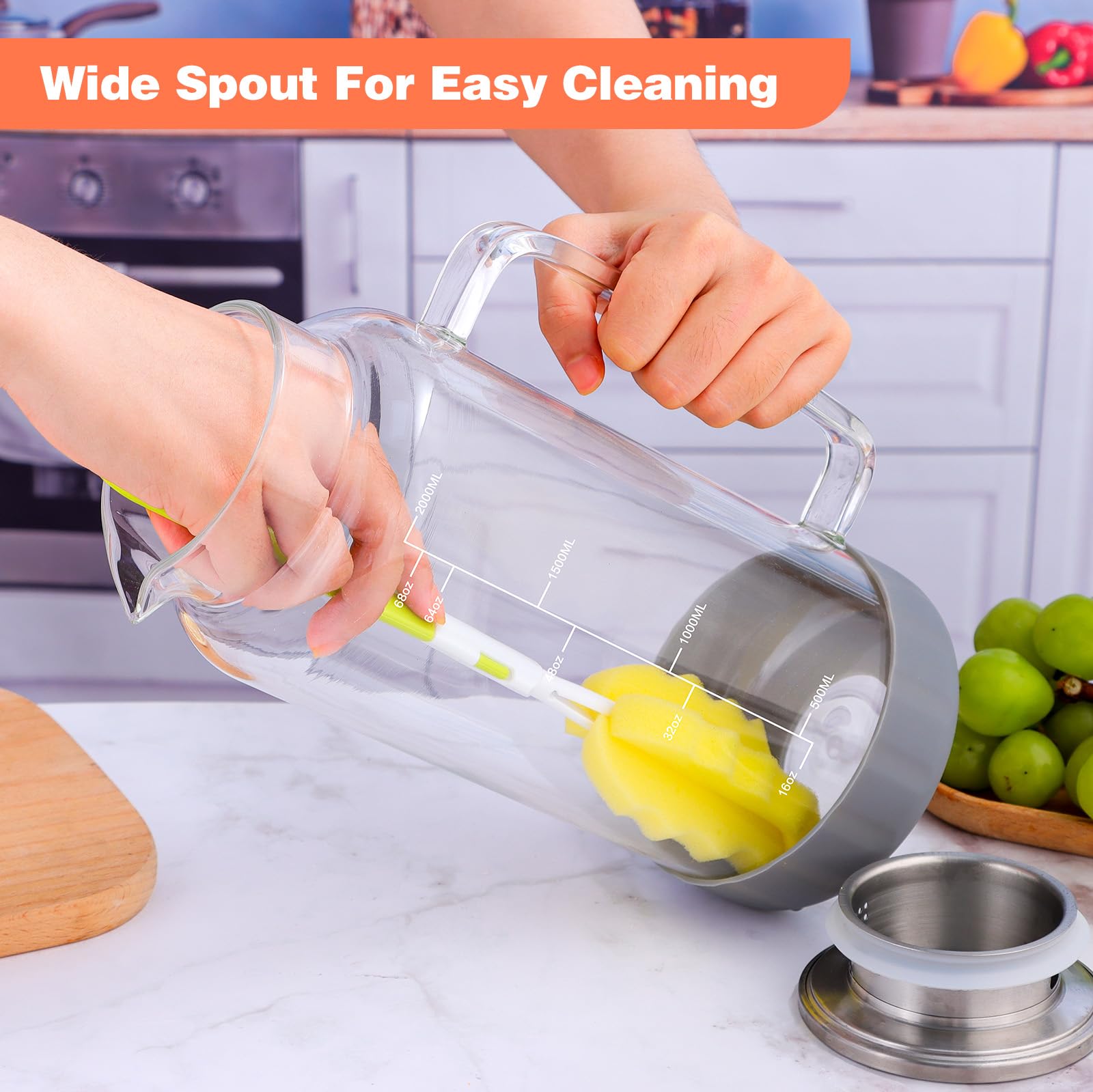 Jarra Aofmee para té frío o jugos, diseño elegante de cocina.