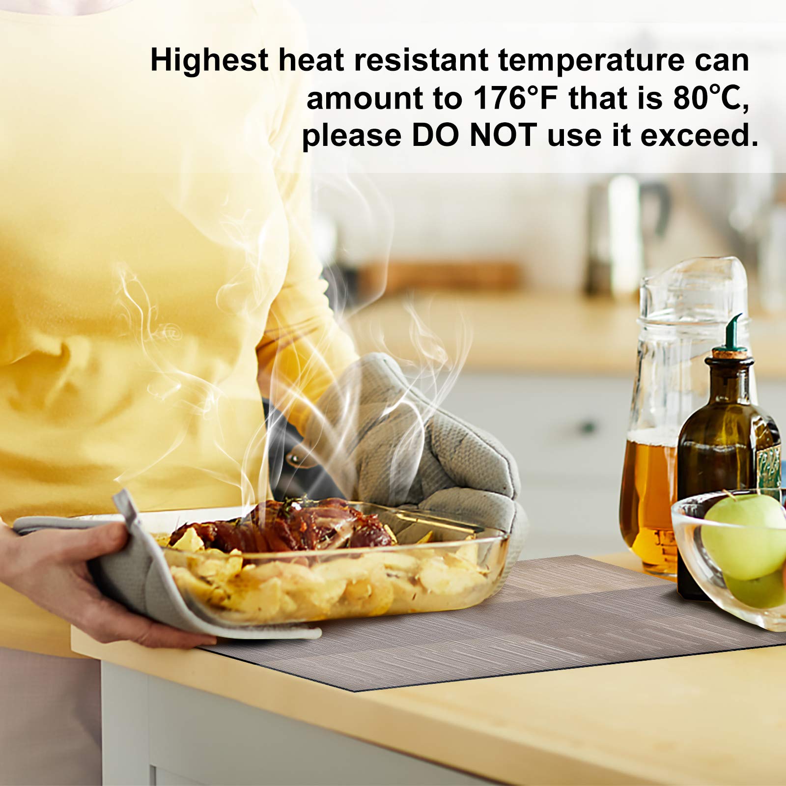 Manteles Aofmee: resistente al calor hasta 80°C para platos calientes