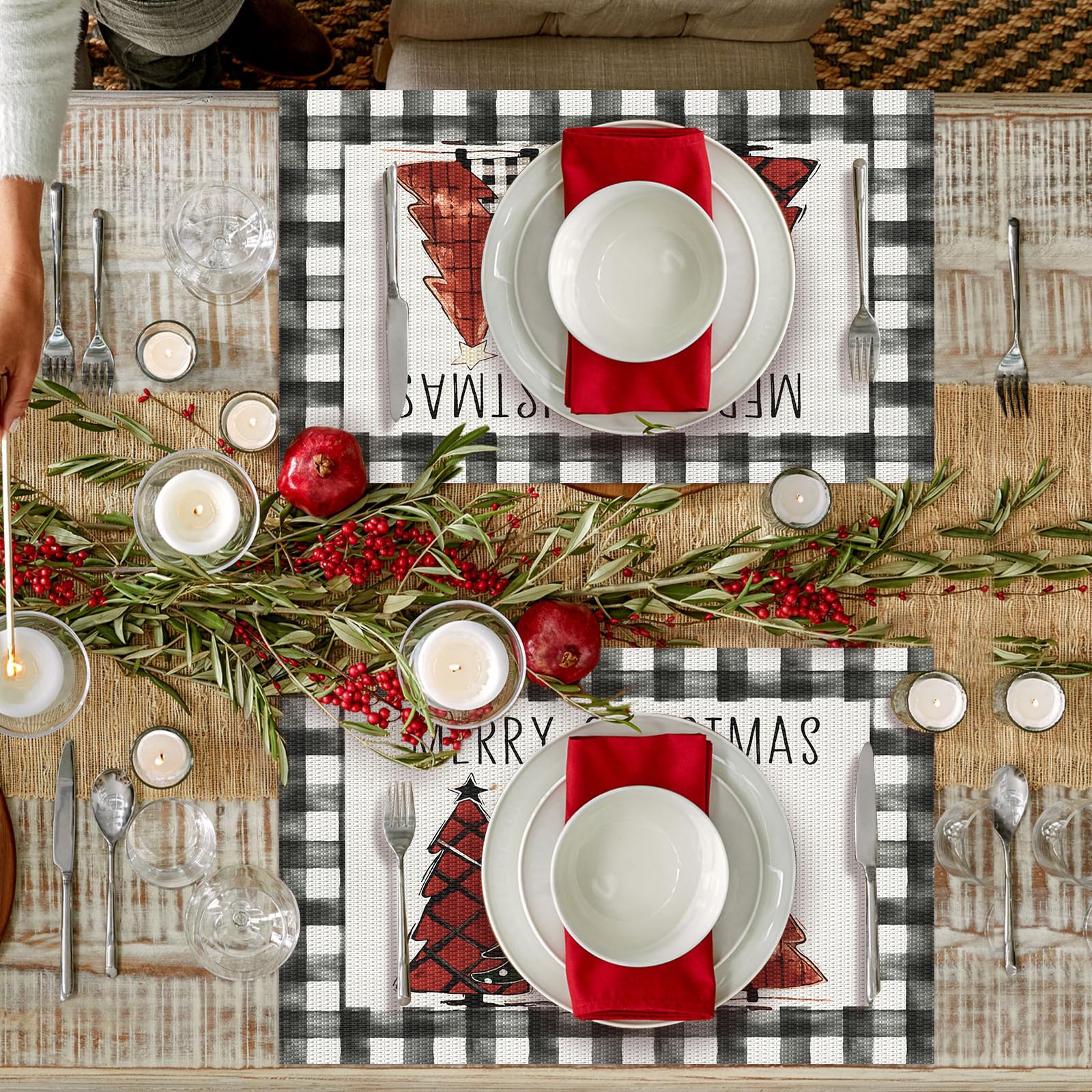 Aofmee salvamanteles navidad, diseño elegante para interior o exterior.