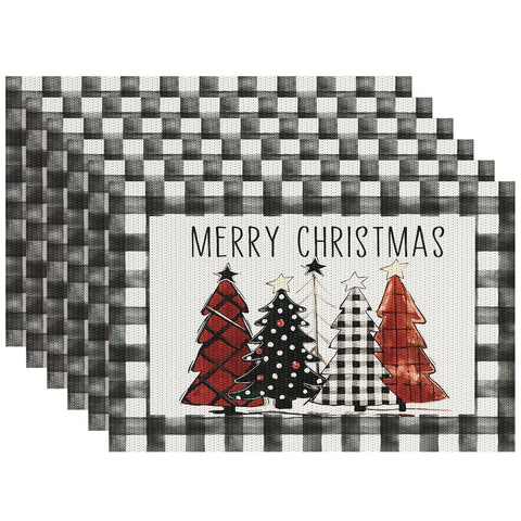 Aofmee salvamanteles navidad, set de 6 para mesa festiva y protección.