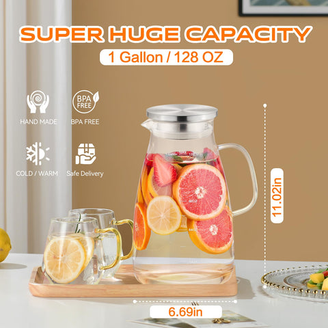 Aofmee vidrio borosilicato resistente para bebidas calientes y frías