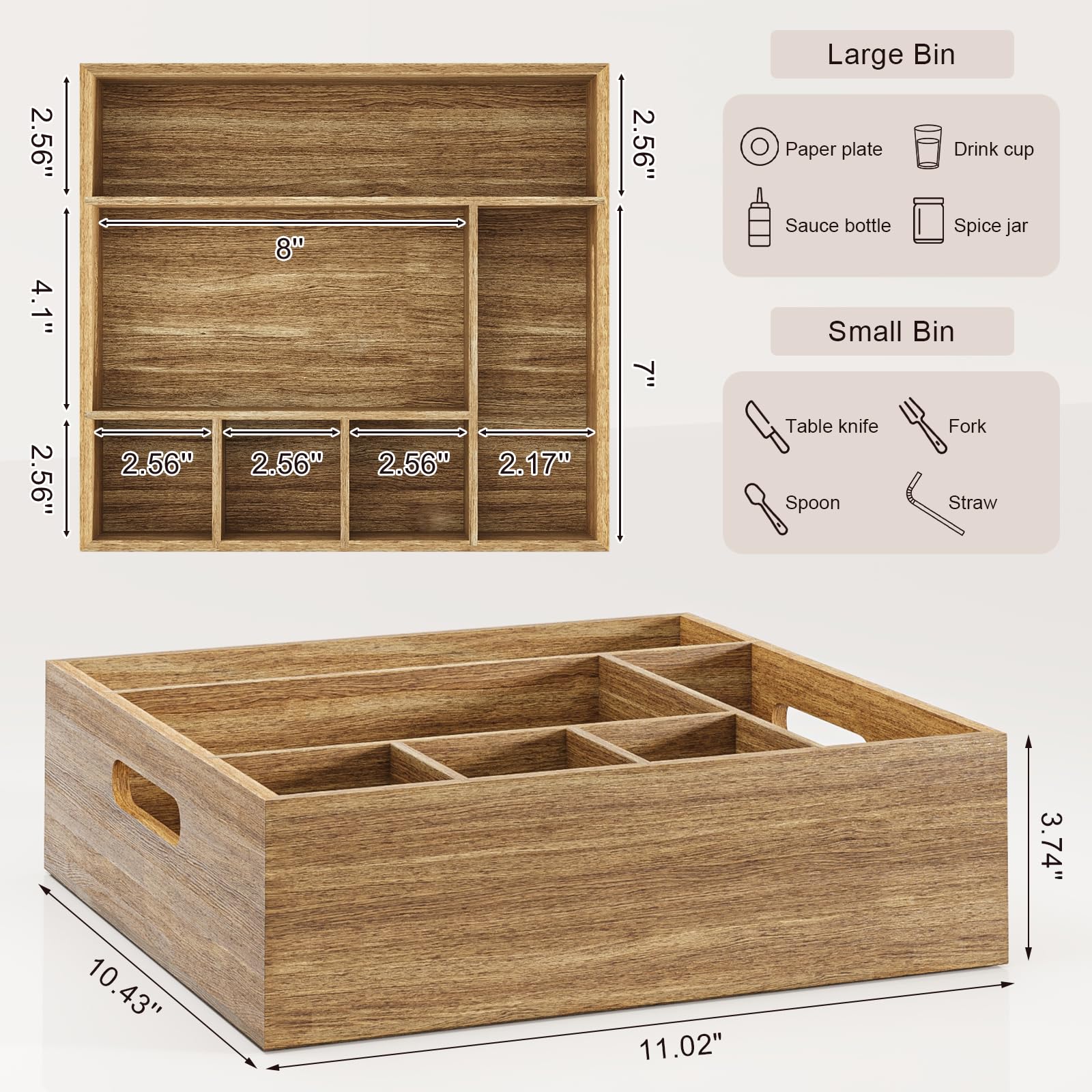 Madera de acacia suave y resistente de Aofure con acabado duradero.