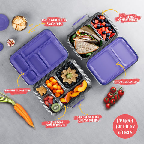 AOHEA Bento accesorios dos recipientes, ideal para salsas y guarniciones.