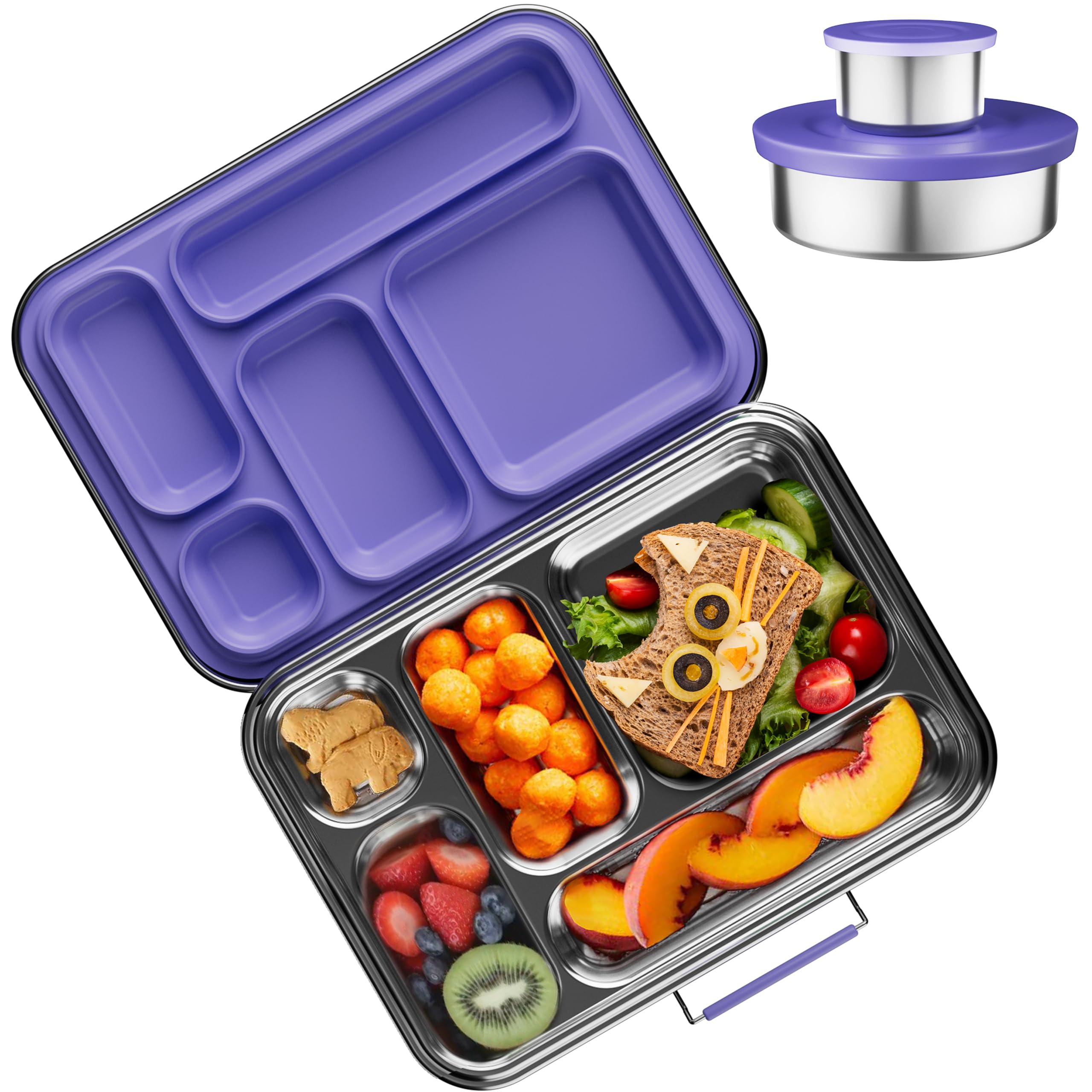 AOHEA Bento niños, caja-almuerzo compacta, ideal para escuela y paseo.