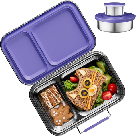 AOHEA lonchera para niños con dos compartimentos facilita separar comidas.