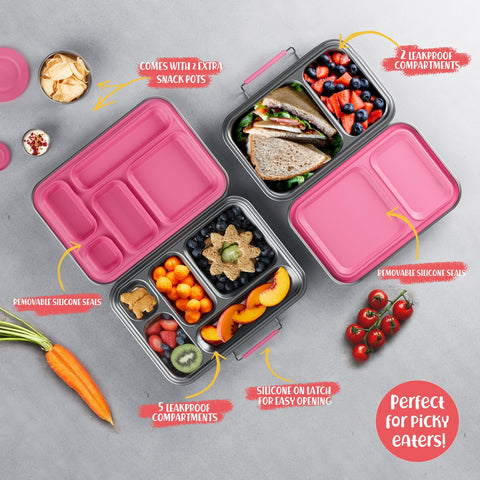 AOHEA bento ideal para escuela y oficina con varias porciones.