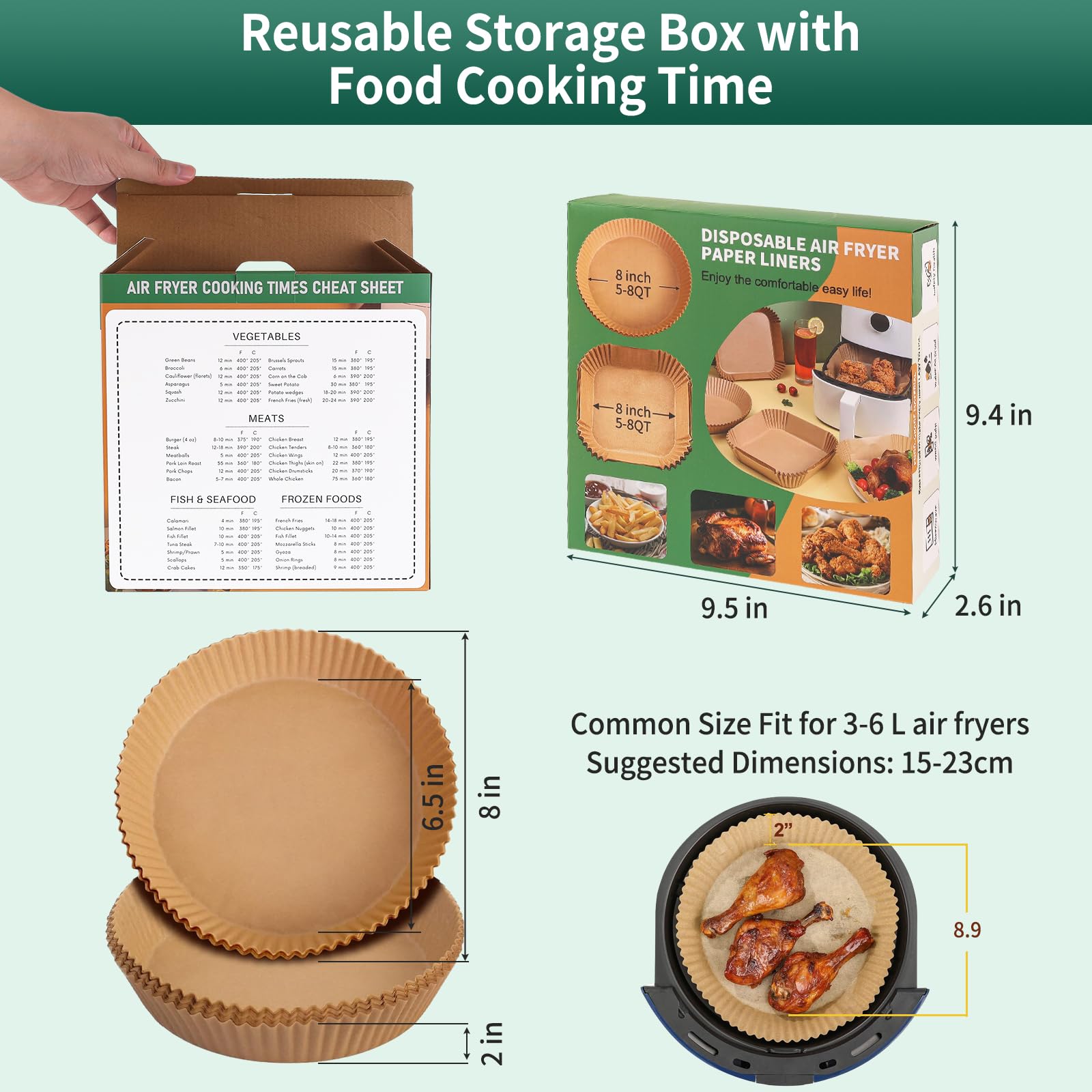 AOJOYS empaque ligero, ideal para camping y fiestas sin ensuciar la cocina.