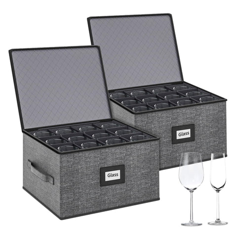 Aokeyee cajas copas duras con divisiones protegen cristal durante mudanza