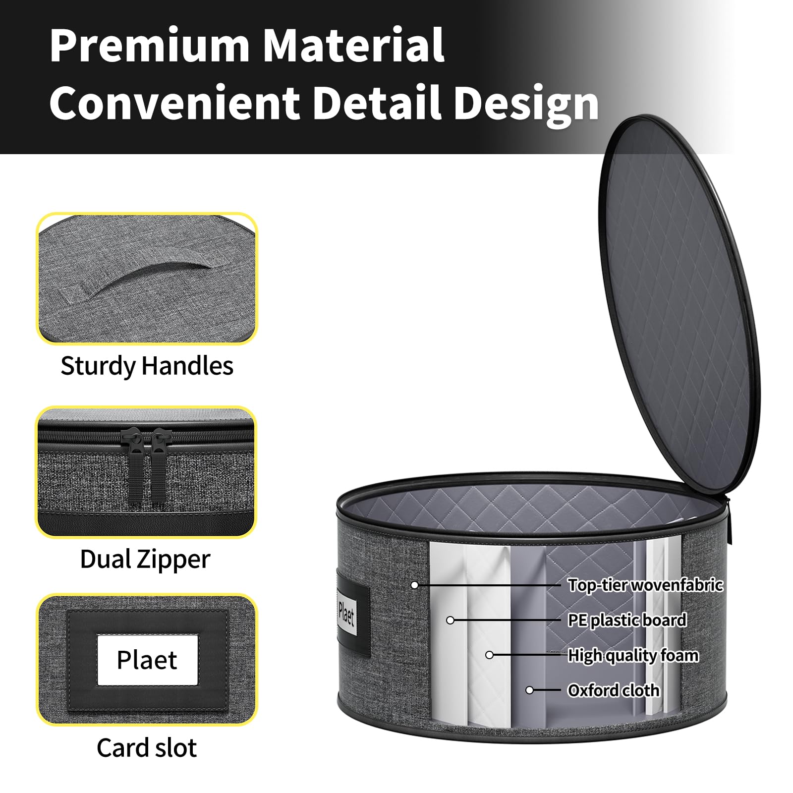 Aokeyee contenedores china: divisores ajustables para ordenar platos y tazas.