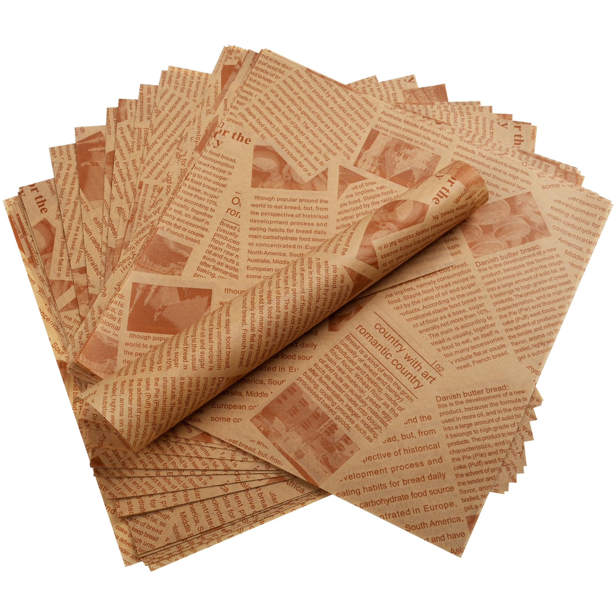 Papel encerado antiadherente AOKUOX 10x10, ideal para envolver bocadillos.