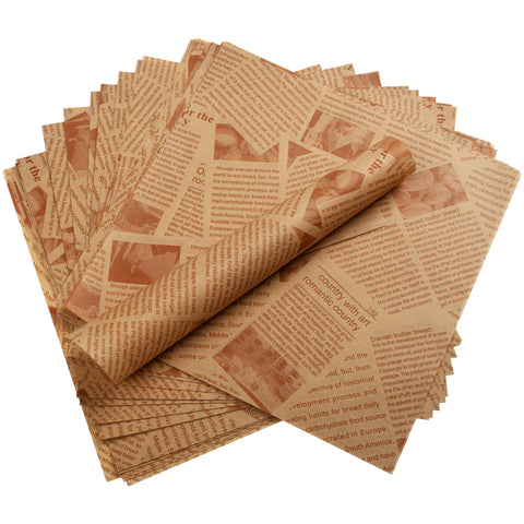 Papel encerado antiadherente AOKUOX 10x10, ideal para envolver bocadillos.