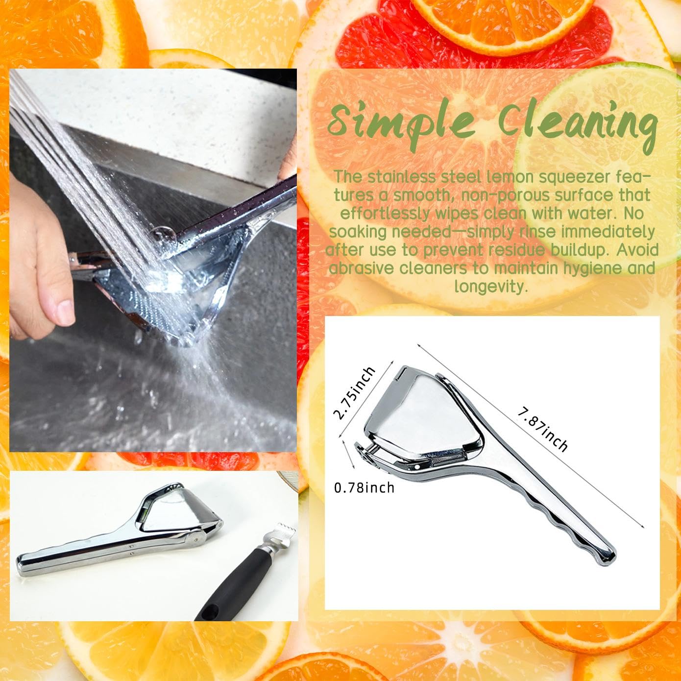 Aoocan prensa cítrica plegable para ahorrar espacio en cocina o bolso.