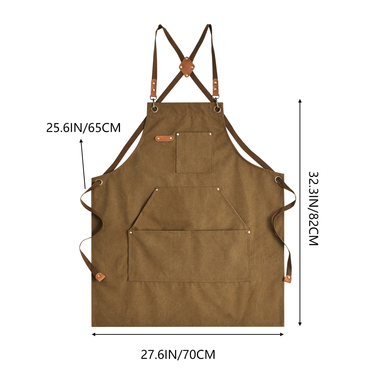 Aoomzoon delantal ideal para cocina, barbacoa y trabajo diario.