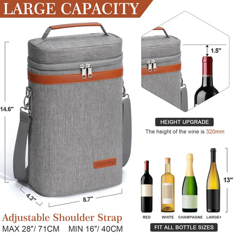 Aoonby bolsa vino aislada, mantiene la temperatura y sabores durante horas.