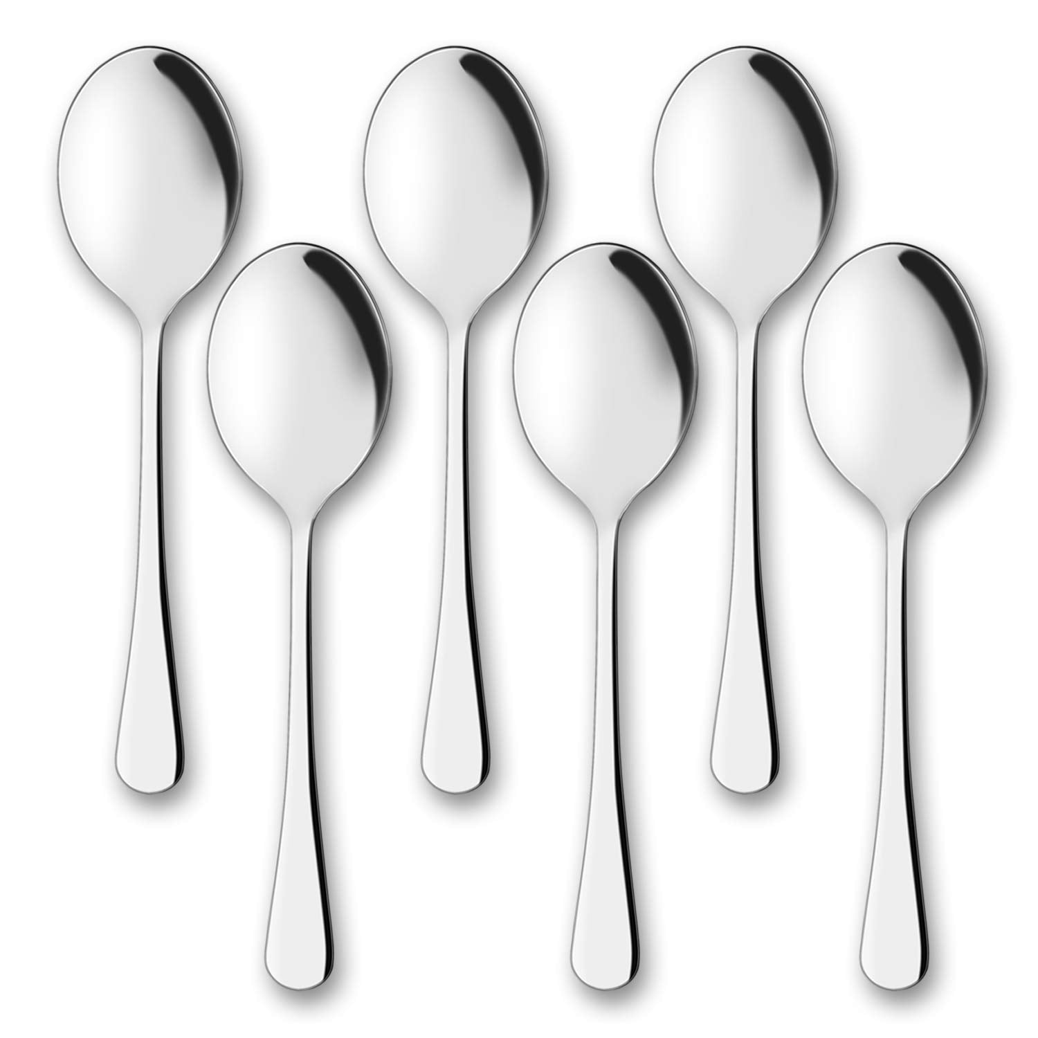 AOOSY cucharas para servir grandes, 6 piezas, ideales para buffet y porciones generosas.
