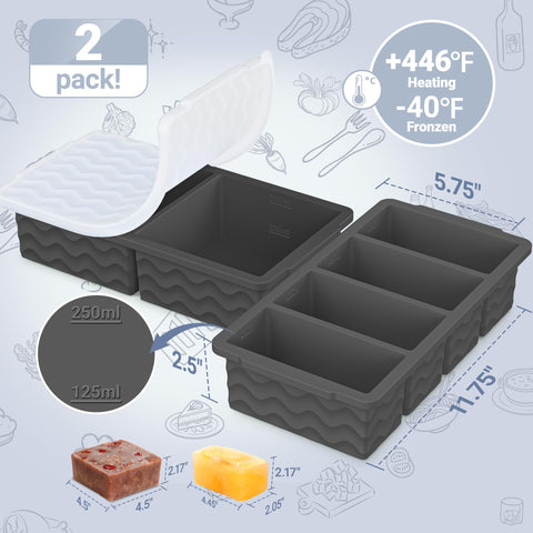 Aopigavi moldes de 2 tazas para porciones grandes de caldos.
